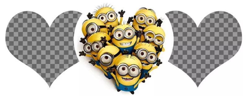 Fotomontagem de uma foto da capa do Facebook para duas imagens com Minions ..