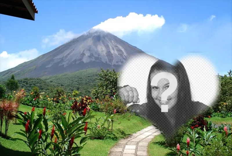 Cartão do Vulcão Arenal para decorar a sua imagem ..