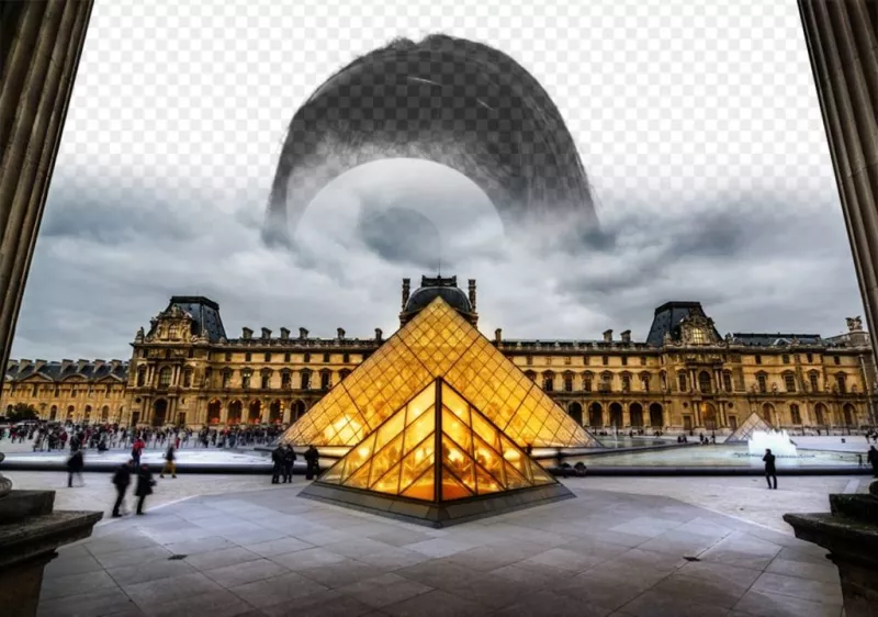 Museu do Louvre em Paris Postal para personalizar com sua foto. ..
