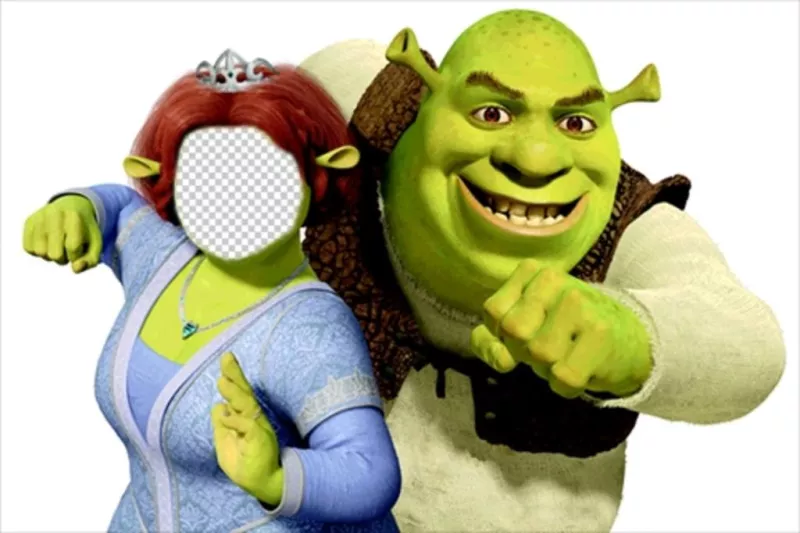 Seja Fiona com o marido Shrek editar essa montagem em linha ..