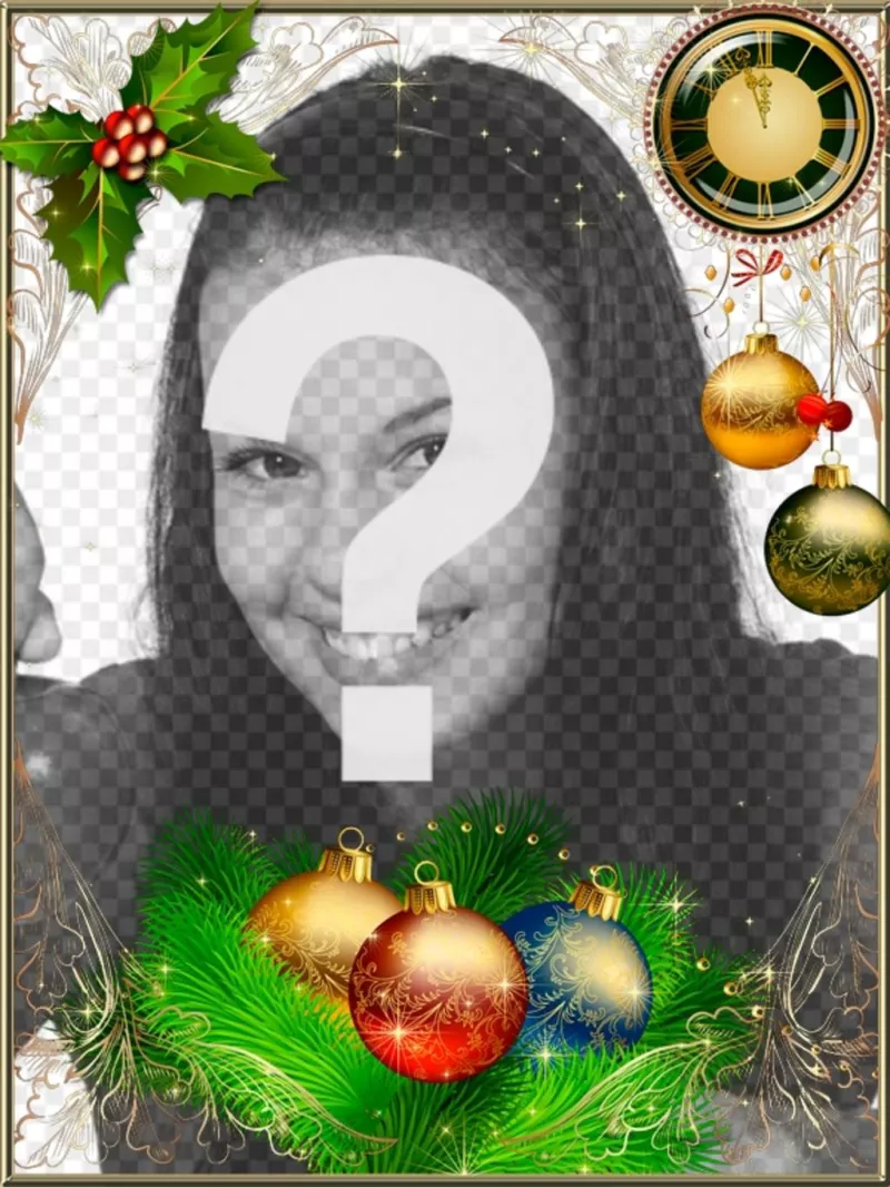 Quadro para decorar suas fotos de Natal e Ano Novo. ..
