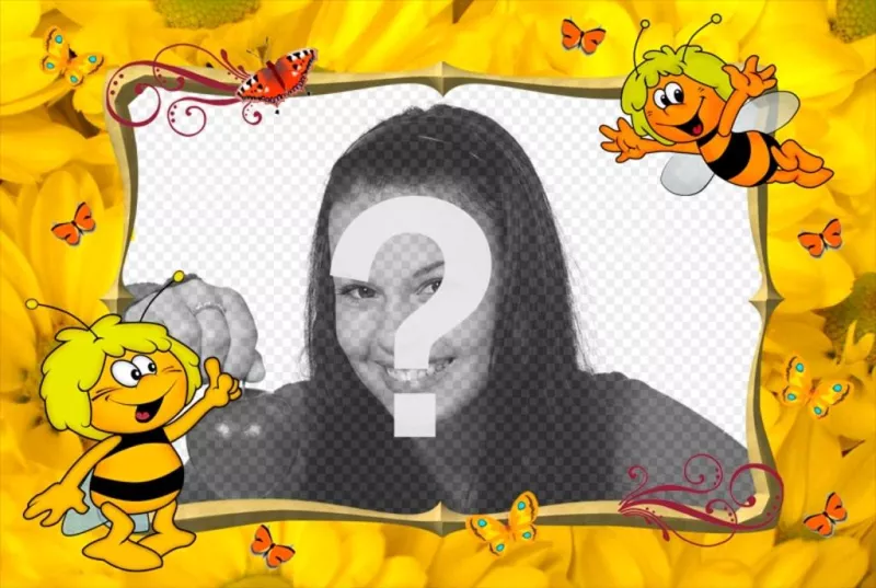 Criança quadro de imagem para personalizar com Maya Bee ..