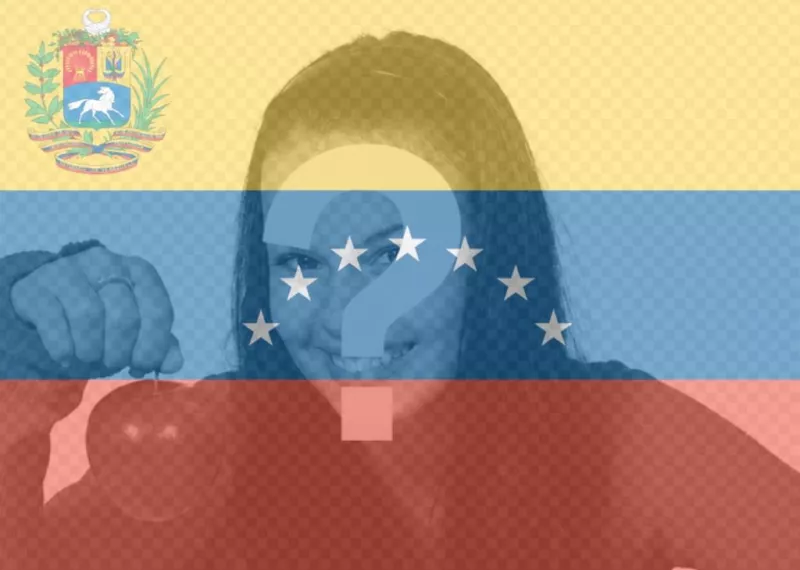 Bandeira de Venezuela com 7 estrelas para sua foto. ..