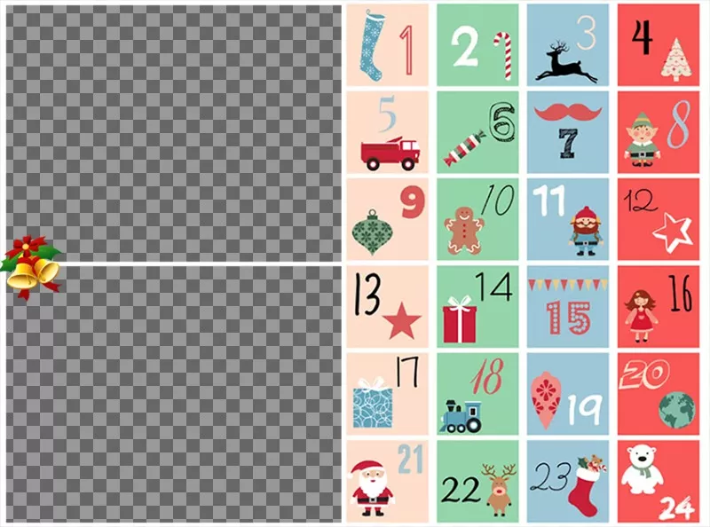 Calendário do Advento de personalizar com duas fotos ..