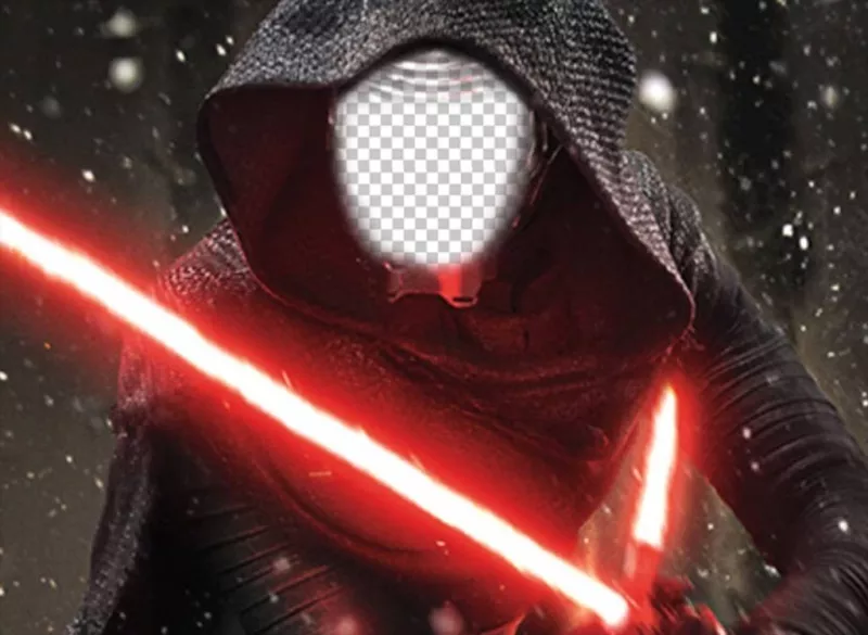 Fotomontagem de Kylo Ren para colocar sua foto em seu rosto ..