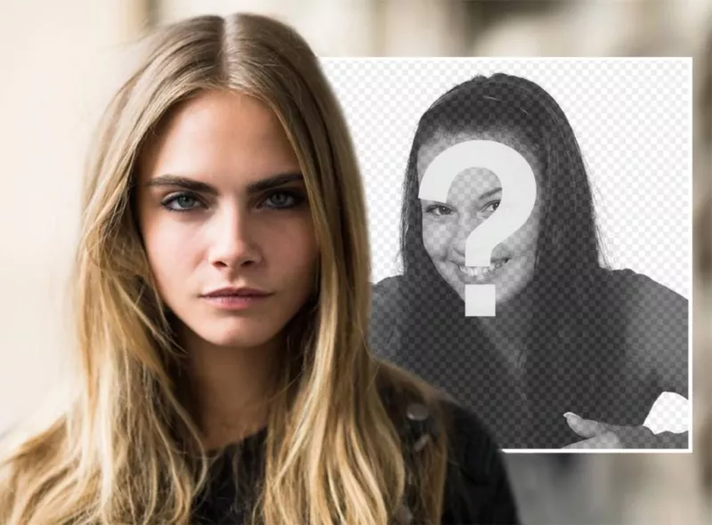 Efeito da foto Cara Delevingne fazer upload de uma foto ..