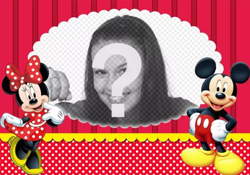 efeito da foto com Mickey e Minnie para carregar o seu Editar foto favorita ..