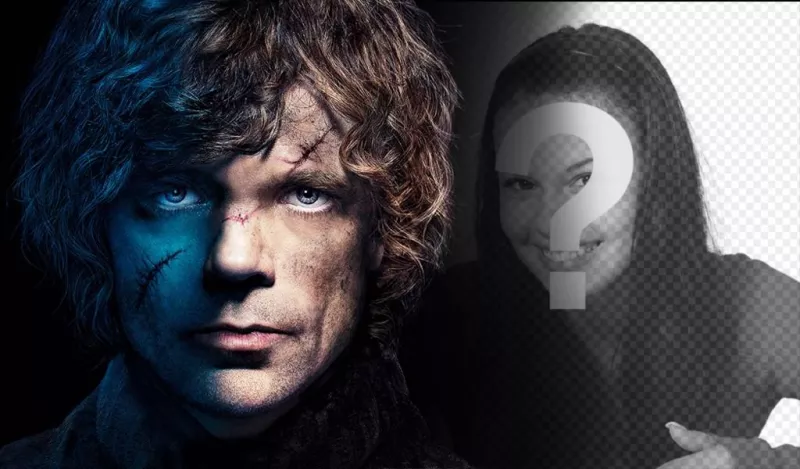 Efeito da Tyrion Lannister rosto onde você pode adicionar um efeito Foto ..