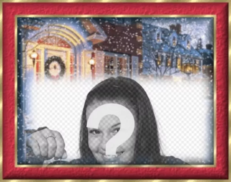 Cartão de Natal Animado, personalizados com sua foto. Nevar na..