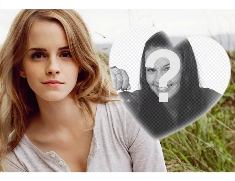 Atriz Emma Watson com sua foto com este efeito editável ..