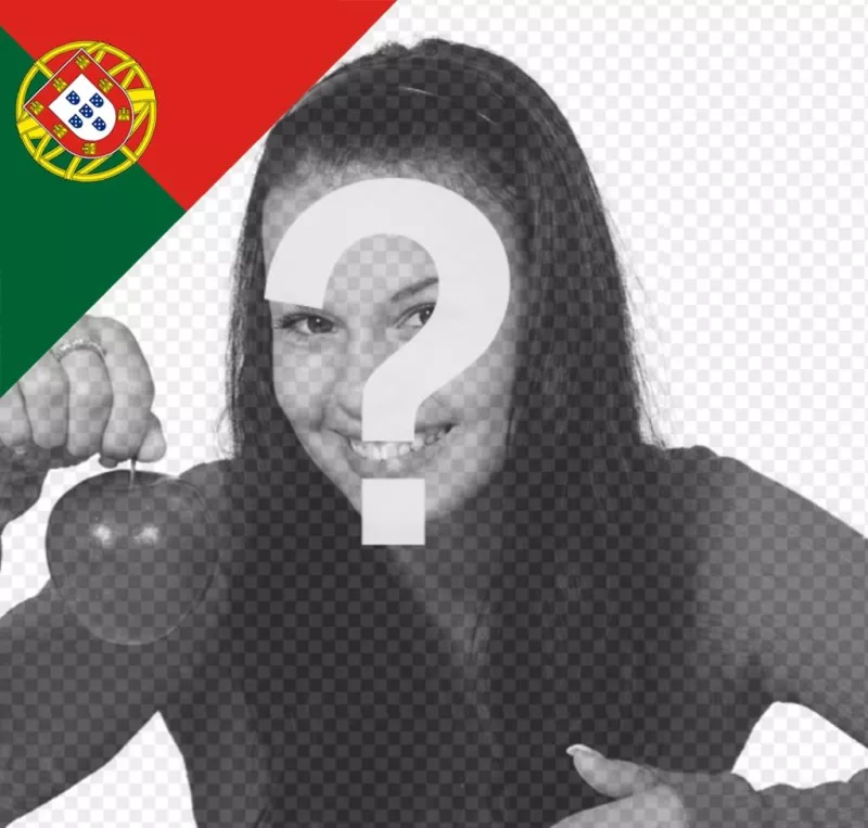 A bandeira de Portugal no canto de sua foto com este efeito ..
