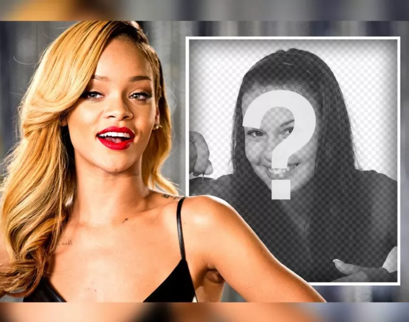 efeito de foto original para fãs de Rihanna para editar com sua foto ..