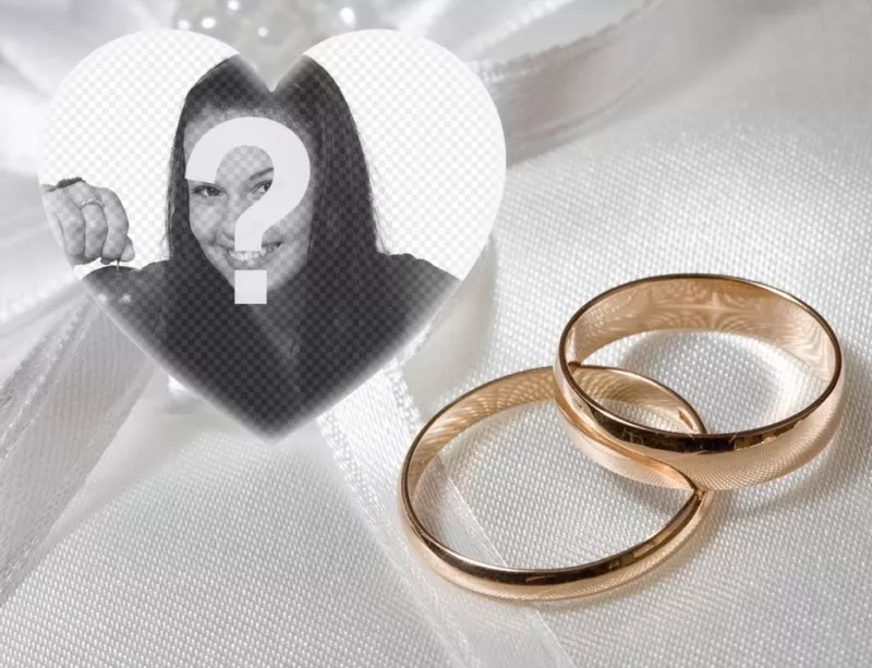 efeito especial foto com dois anéis de ouro de noivado ..