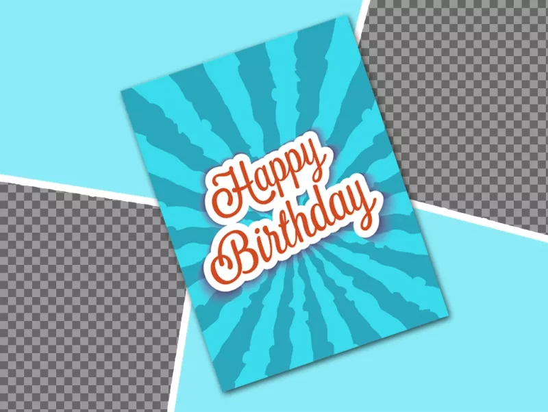 Comemore seu aniversário com este cartão original para editar com duas imagens ..
