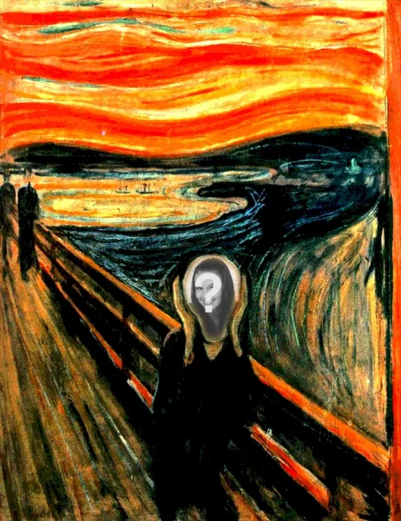 Fotomontagem da famosa pintura de Munch..