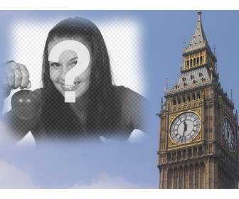 fotomontagem fazer um postal com o big ben em londres personalizada com sua foto acabamento profissional e facil edicão atraves desta pagina