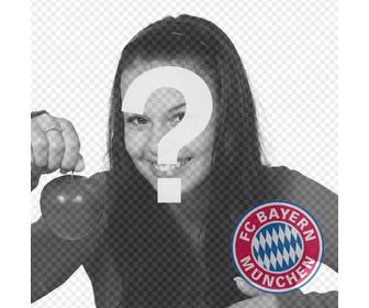 fotomontagem bayern munchen emblema em sua foto