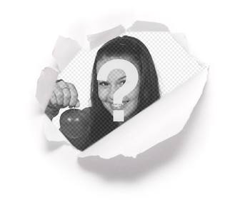 coloque sua foto atras um ideal o papel rasgado imagens perfil