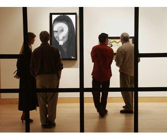 fotomontagem colocar sua foto em um museu moderno