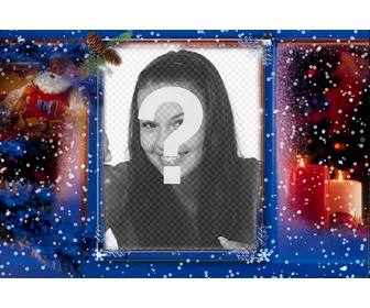 cartão natal especial adicionar sua imagem com um filtro decorativo
