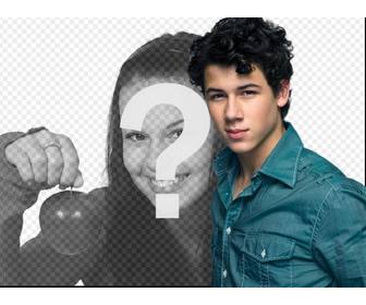 faca um efeito fotografia juntamente com nick jonas fotomontagem com nick