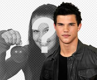 foto montagem com taylor lautner lua nova