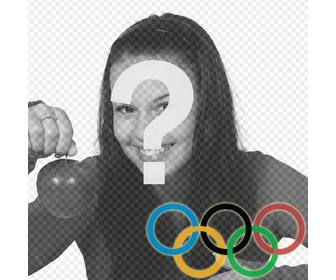 fotomontagem colocar aneis jogos olimpicos em sua foto