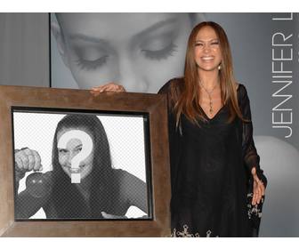 fotomontagem da jennifer lopez tirar uma foto com ela