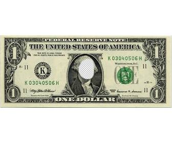 fotomontagem original onde voce pode colocar seu rosto na nota um dolar
