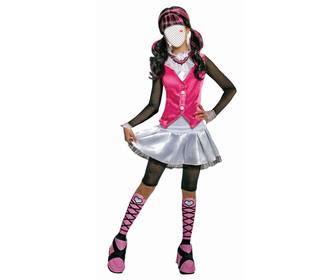 fotomontagem draculaura monster high vestida