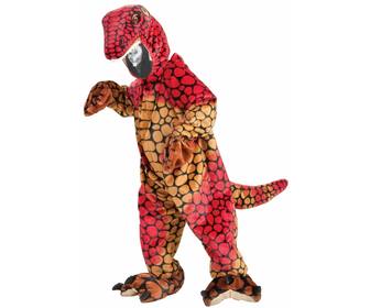 criar fotomontagens com fotografia uma crianca vestida com um dinossauro laranja