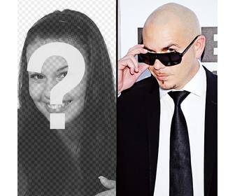 fotomontagem com o cantor pitbull fazer online