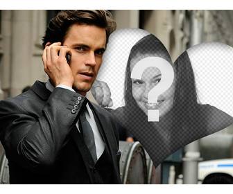 fotomontagem com matt bomer o ator seria christian grey fifty shades of grey com um coracão colocar sua foto