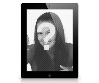 fotomontagem colocar sua foto em um tablet ou ipad