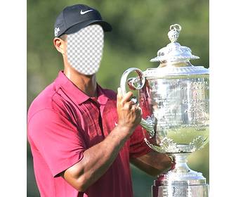 template tiger woods levantar um copo editar e colocar um