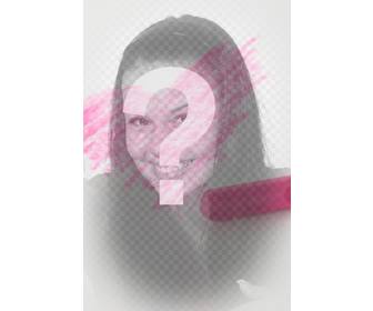 photo filter com um coracão rosa desenhado giz colocar sua foto
