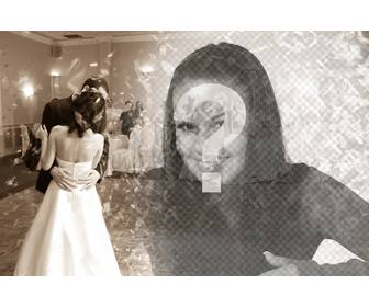 filtro editar imagens com um casamento quadro danca nupcial em sepia colocar sua foto