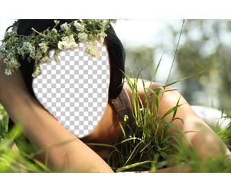 fotomontagem uma floresta fadas colocar seu rosto e personalizar livre