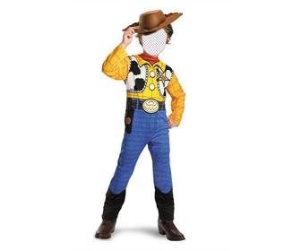 fotomontagem woody toy story disfarcar o seu filho em linha