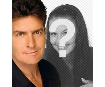 criar uma montagem charlie sheen aparecer em uma foto com o ator ele