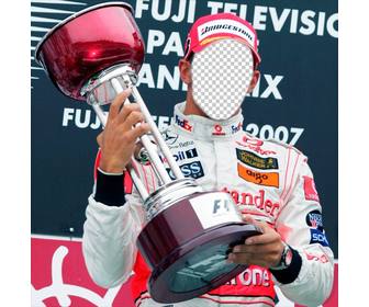 fotomontagem colocar um rosto o campeão f1 lewis hamilton