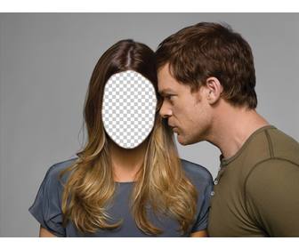 fotomontagem com dexter e debra morgan da serie tv editar