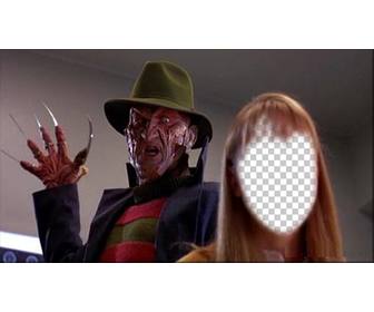 fotomontagem uma cena nightmare on elm street onde voce pode aparecer