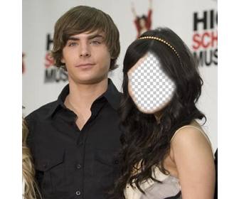 fotomontagem colocar seu rosto em vanessa hudgens com zac efron