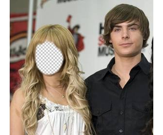 fotomontagem colocar seu rosto em ashley tisdale com zac efron