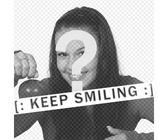 emoticons texto coloque mantenha sorrindo com um sorriso na sua foto com foto montagem