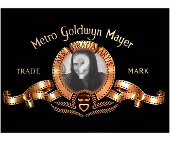 fotomontagem colocar sua foto no logotipo da metro goldwyn mayer