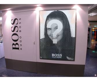 fotomontagem aparecer em um anuncio rua hugo boss voce e um modelo