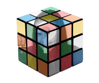 efeito fotos cubo rubik colocar sua foto um cubo rubik