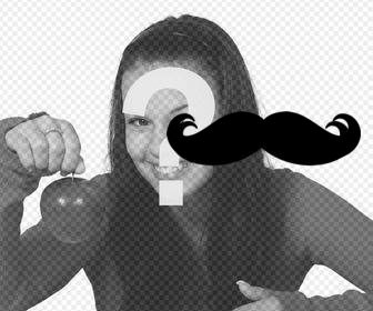 etiqueta-etiqueta sobre sua foto hispter um bigode